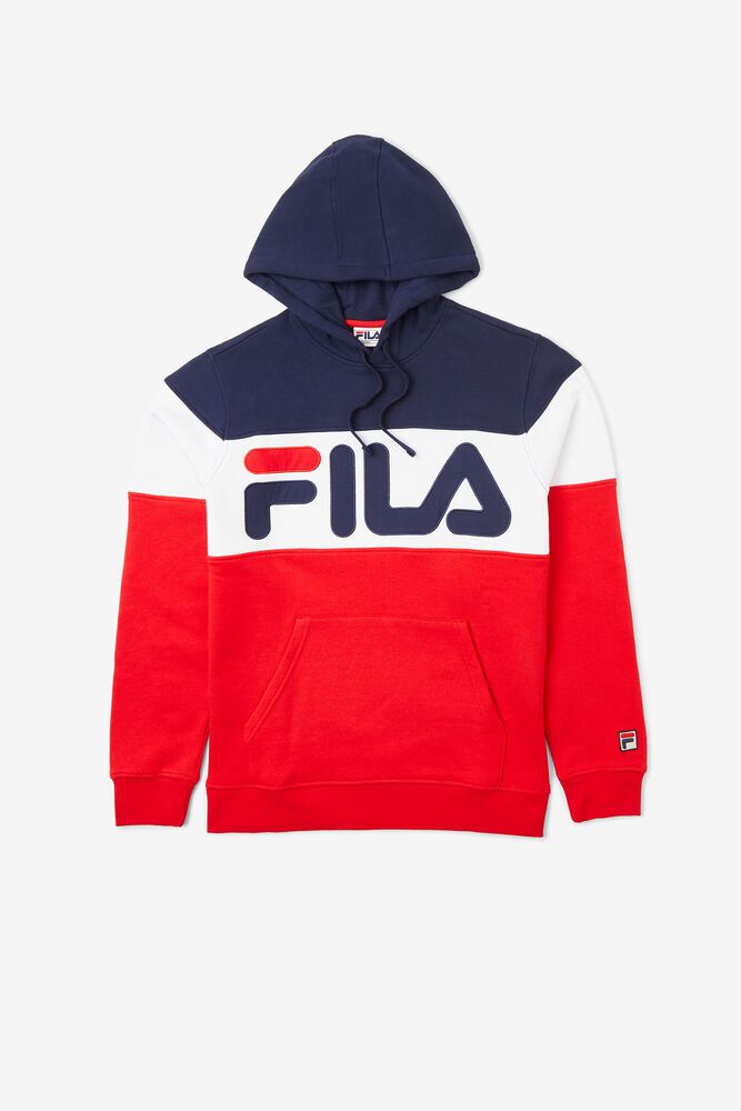 Fila Hoodie Mens Navy/Red/White - Flamino - Philippines 8702961-TN